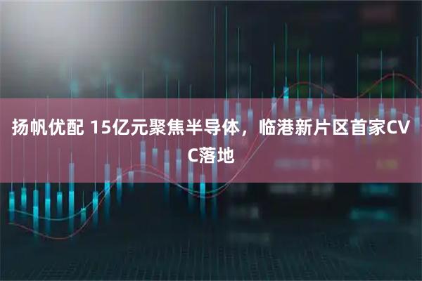 扬帆优配 15亿元聚焦半导体，临港新片区首家CVC落地